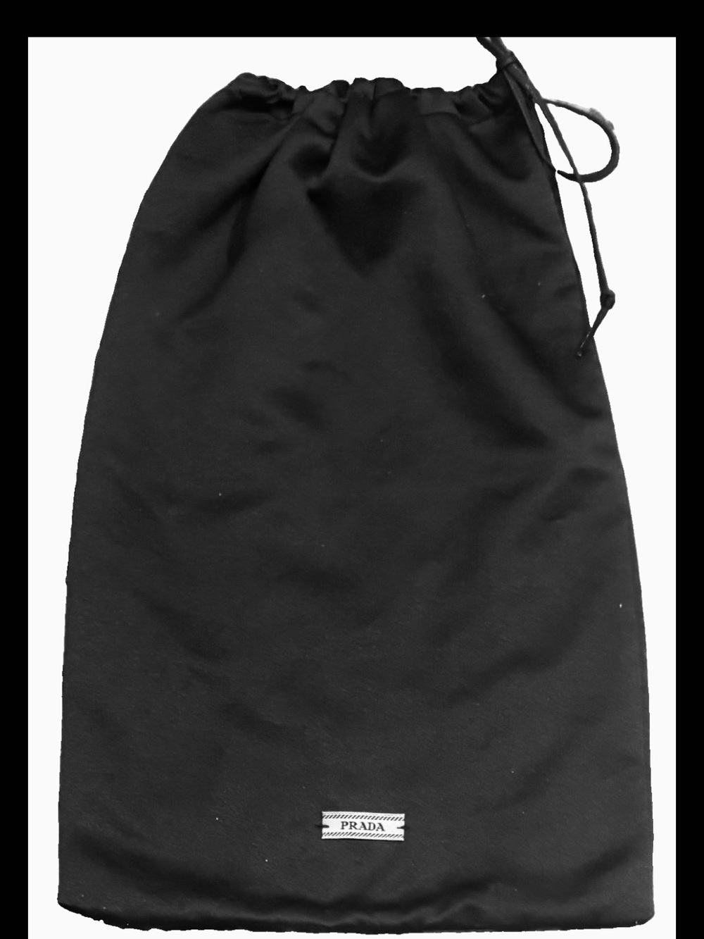 Prada Black Satin Drawstring Dust Bag 13” x 8.25”